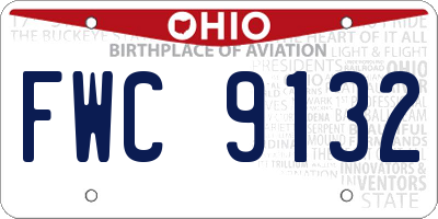 OH license plate FWC9132