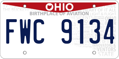 OH license plate FWC9134