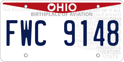 OH license plate FWC9148