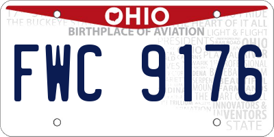 OH license plate FWC9176