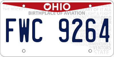 OH license plate FWC9264