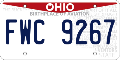 OH license plate FWC9267