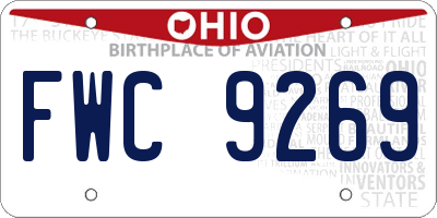 OH license plate FWC9269