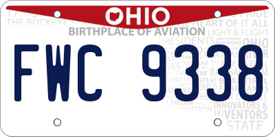OH license plate FWC9338
