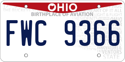 OH license plate FWC9366