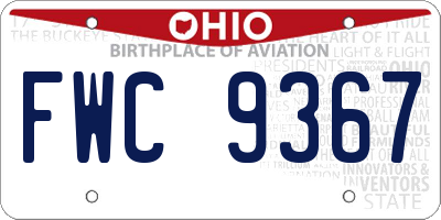 OH license plate FWC9367