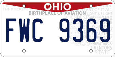 OH license plate FWC9369