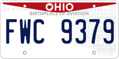 OH license plate FWC9379