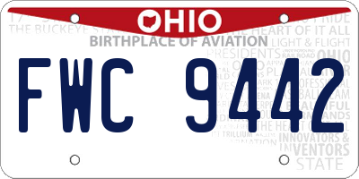 OH license plate FWC9442