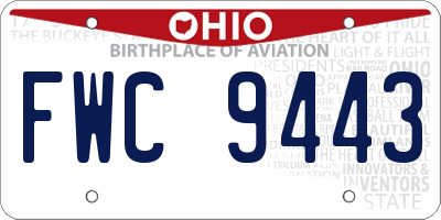OH license plate FWC9443