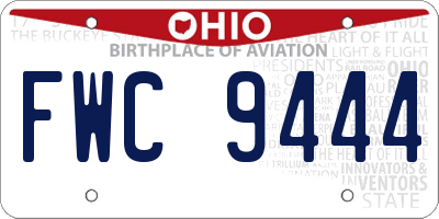 OH license plate FWC9444