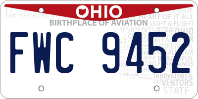 OH license plate FWC9452