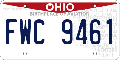 OH license plate FWC9461