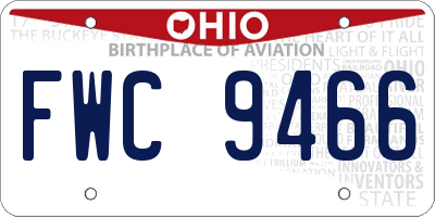 OH license plate FWC9466