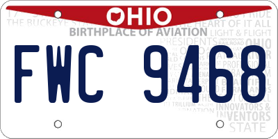 OH license plate FWC9468