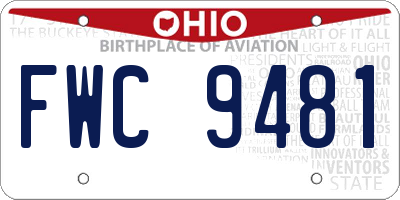 OH license plate FWC9481