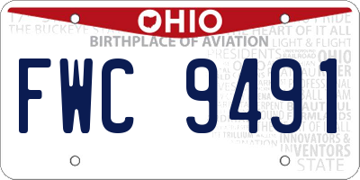 OH license plate FWC9491