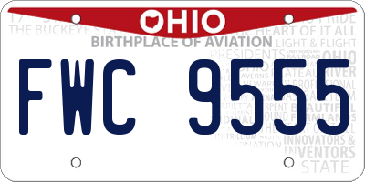 OH license plate FWC9555