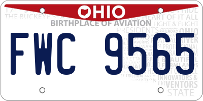 OH license plate FWC9565
