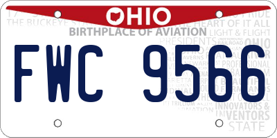 OH license plate FWC9566