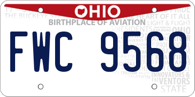 OH license plate FWC9568