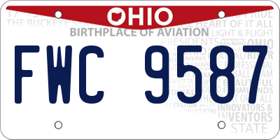 OH license plate FWC9587