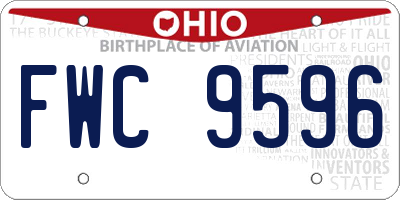 OH license plate FWC9596