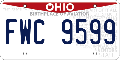 OH license plate FWC9599