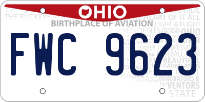 OH license plate FWC9623