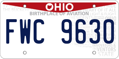 OH license plate FWC9630
