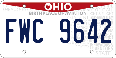 OH license plate FWC9642