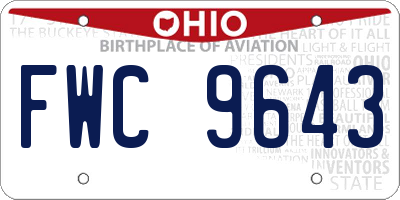 OH license plate FWC9643