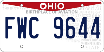 OH license plate FWC9644
