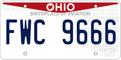 OH license plate FWC9666