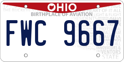 OH license plate FWC9667