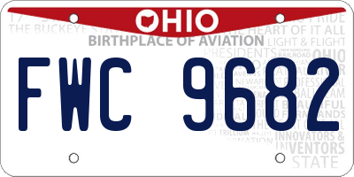 OH license plate FWC9682