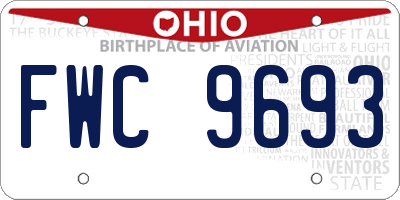 OH license plate FWC9693