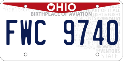 OH license plate FWC9740