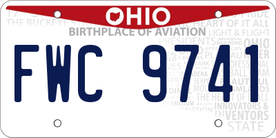 OH license plate FWC9741