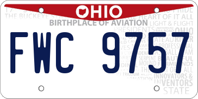 OH license plate FWC9757