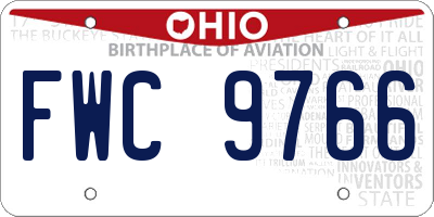 OH license plate FWC9766