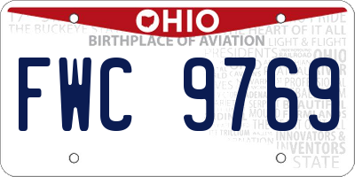 OH license plate FWC9769