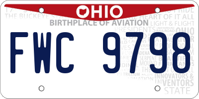 OH license plate FWC9798
