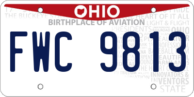 OH license plate FWC9813