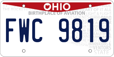 OH license plate FWC9819