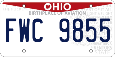 OH license plate FWC9855