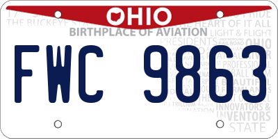 OH license plate FWC9863