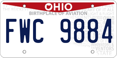 OH license plate FWC9884