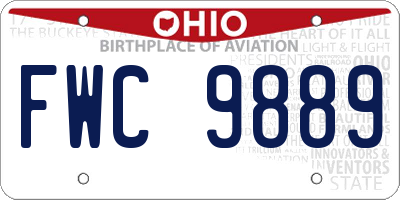 OH license plate FWC9889