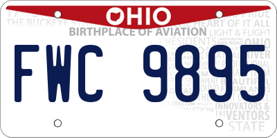 OH license plate FWC9895